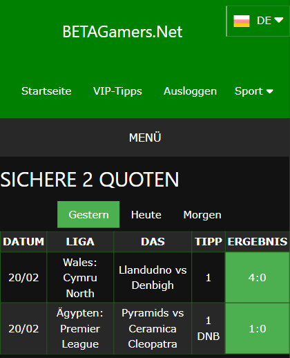 vip Wettscheine gewonnen